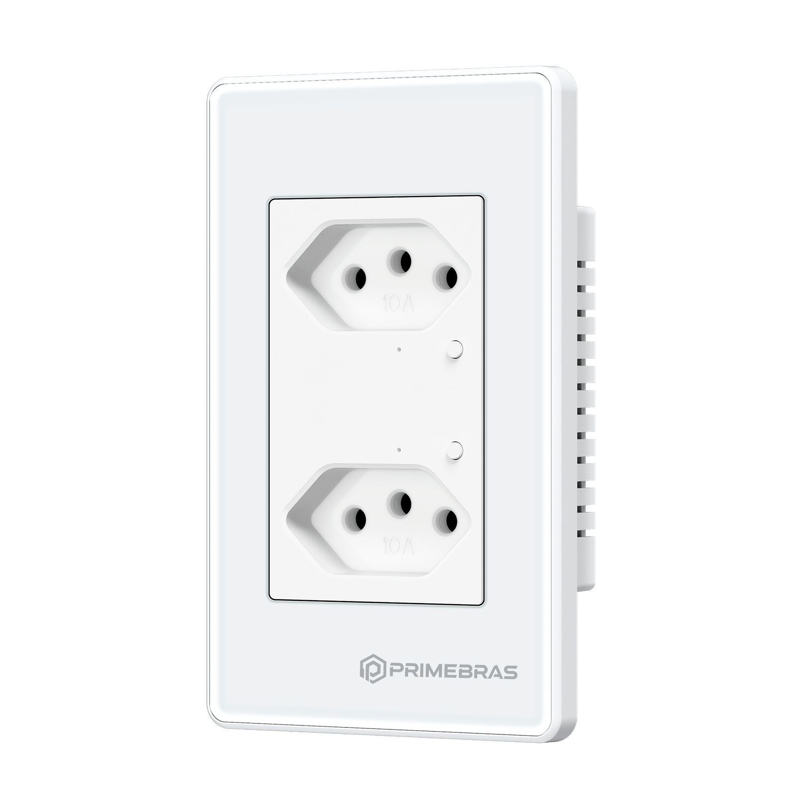 Tomada Dupla Inteligente Wi-fi Primebras 2 Canais TP1020 Branco