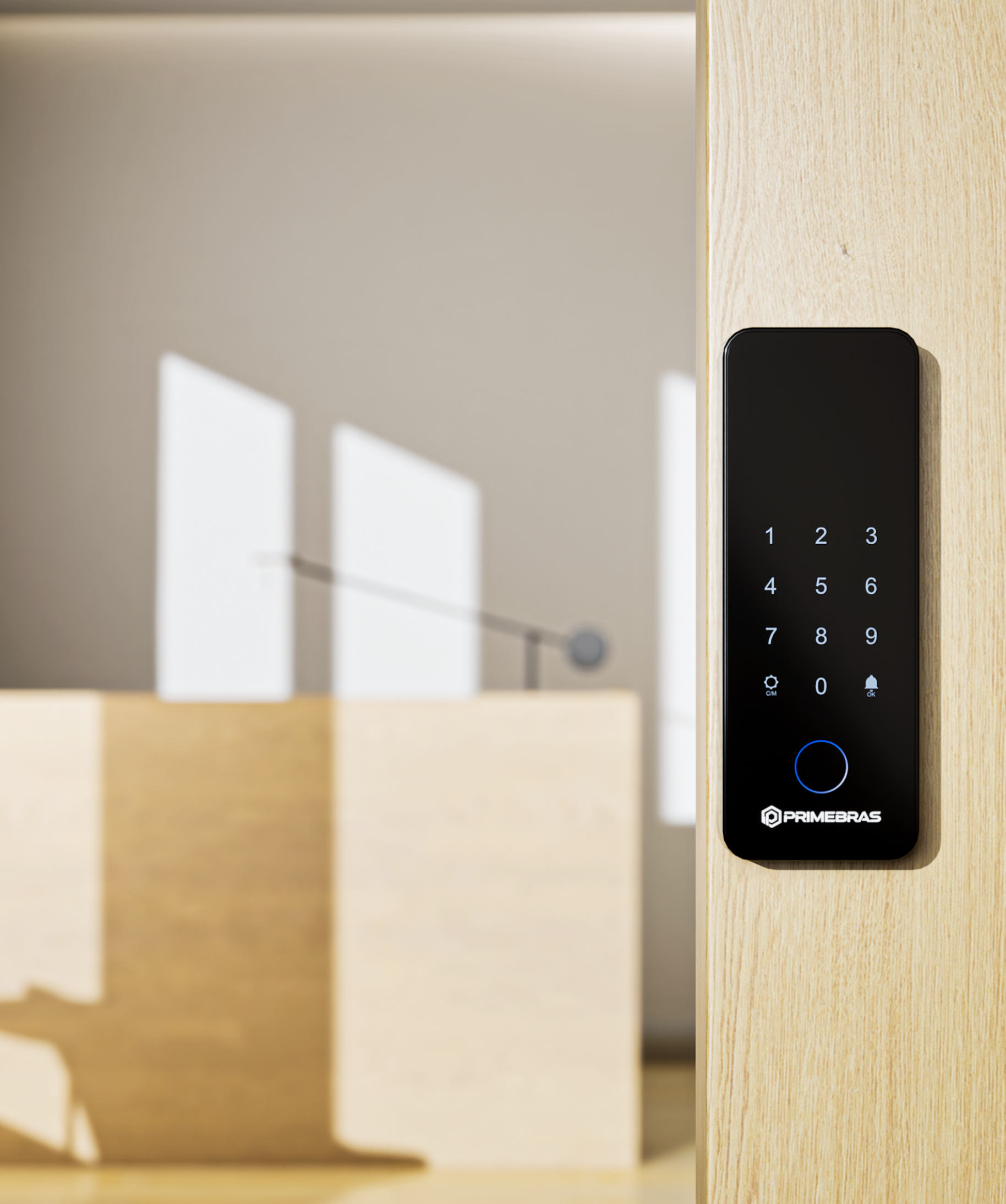 Fechadura Bluetooth Athenas Madeira