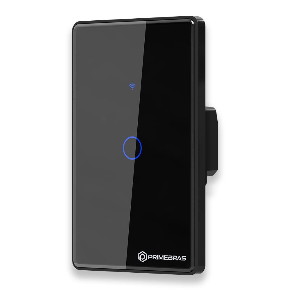 Interruptor Touch 1 Botão Wi-Fi TP1001 Preto