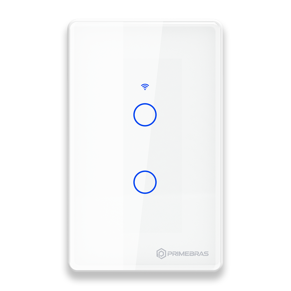 Interruptor Touch 2 Botões Wi-Fi TP1002 Branco