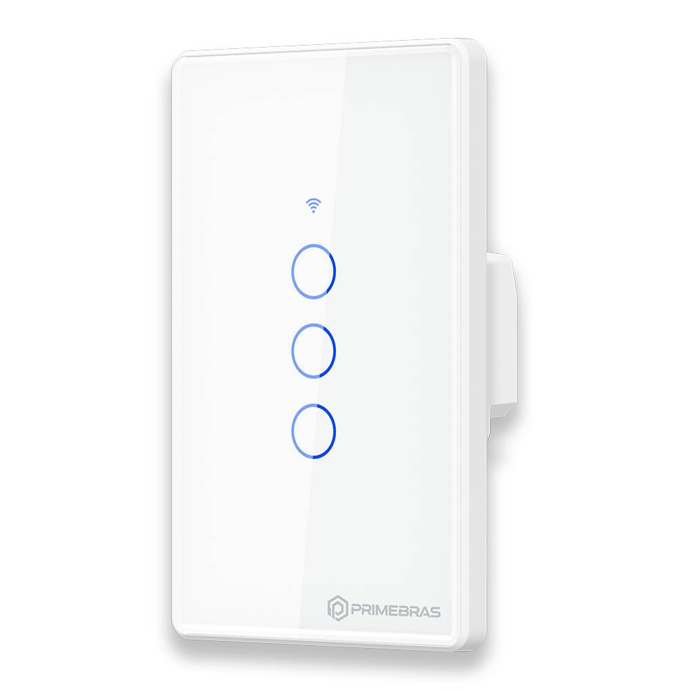 Interruptor Touch 3 Botões Wi-Fi TP1003 Branco