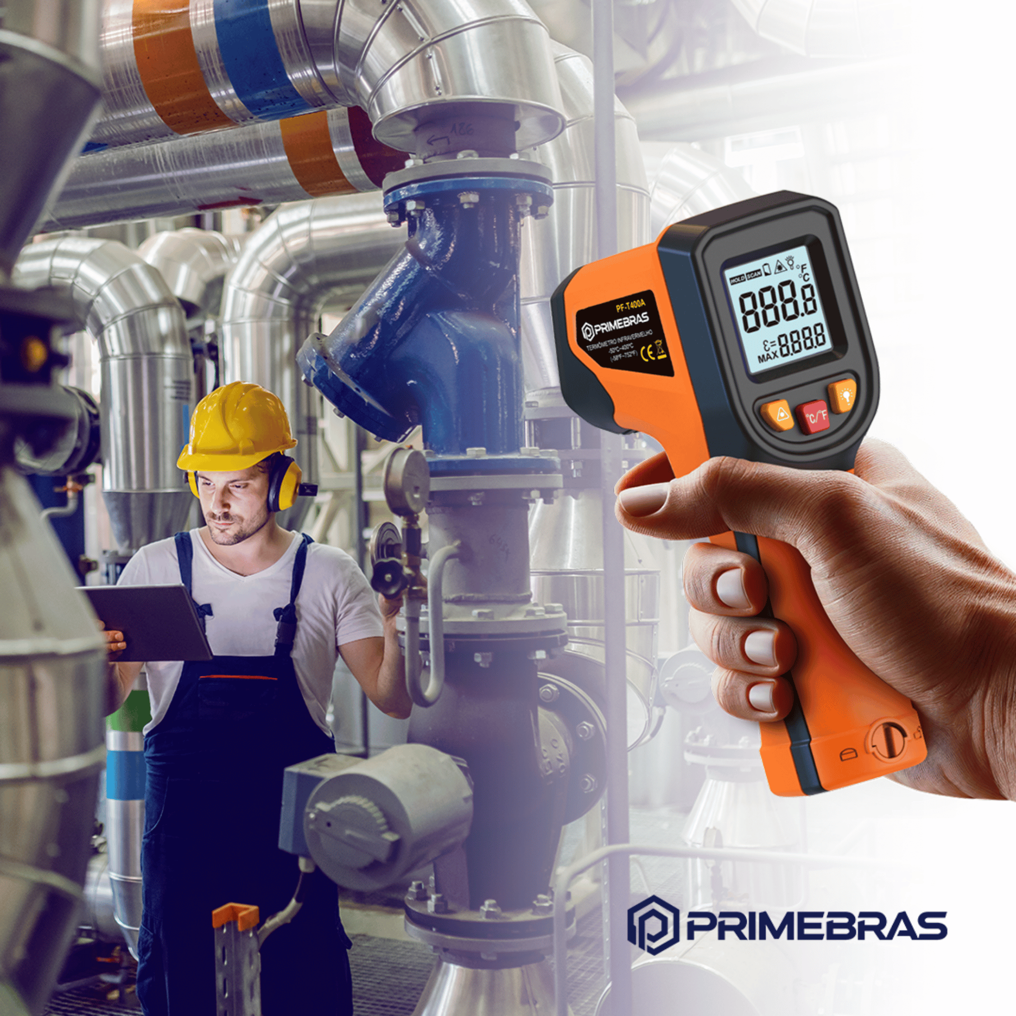 Termômetro Industrial Primebras PF-T400A
