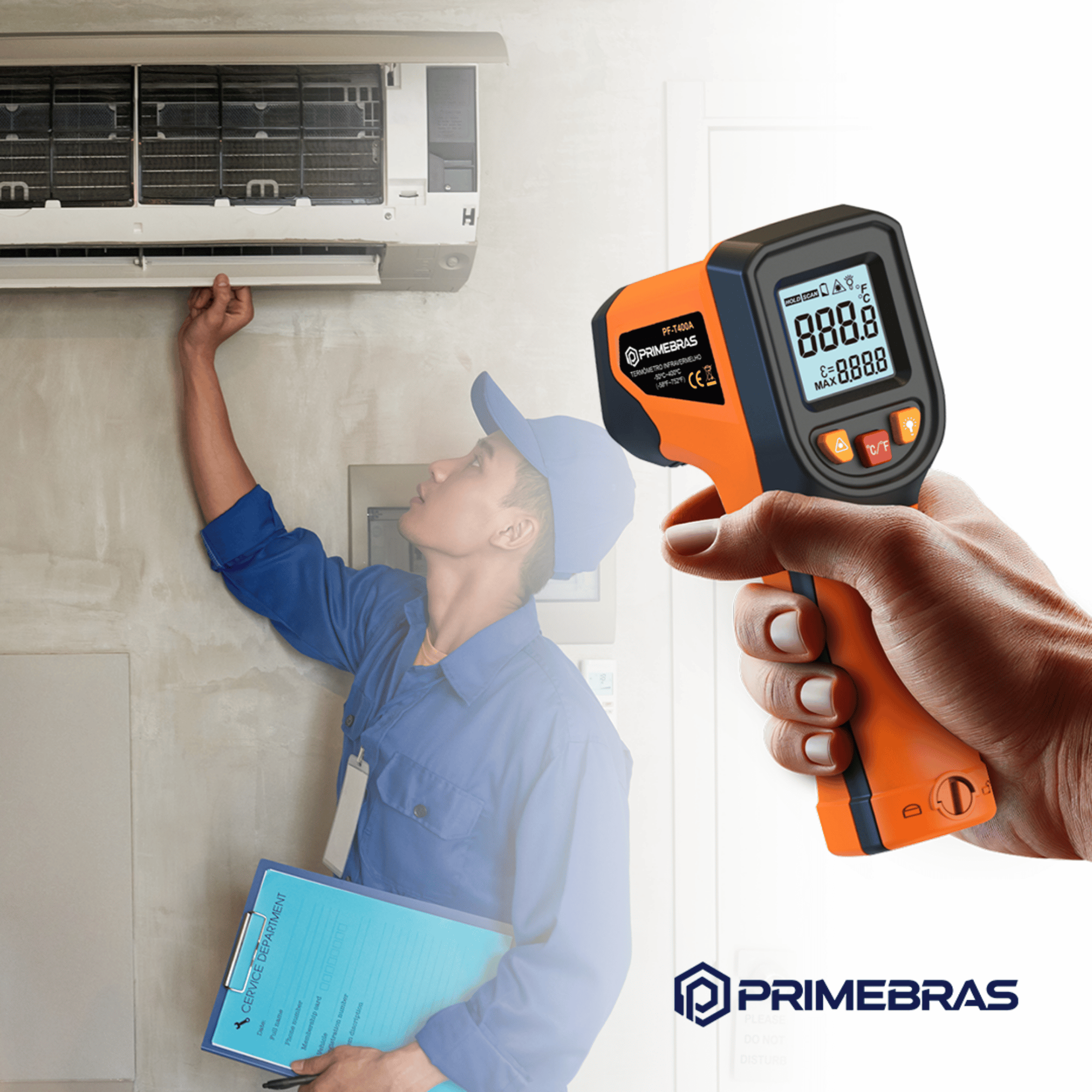 Termômetro Industrial Primebras PF-T400A
