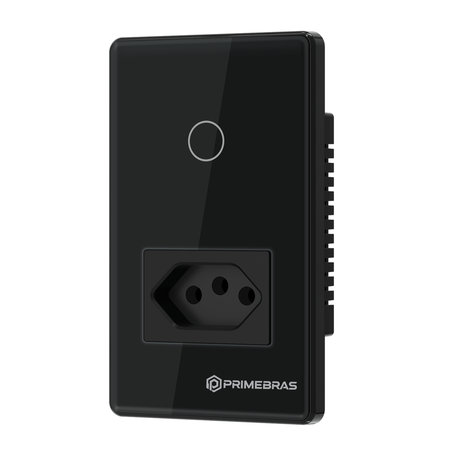 Interruptor Touch Inteligente Com Tomada Wifi Primebras TP1011 Preto